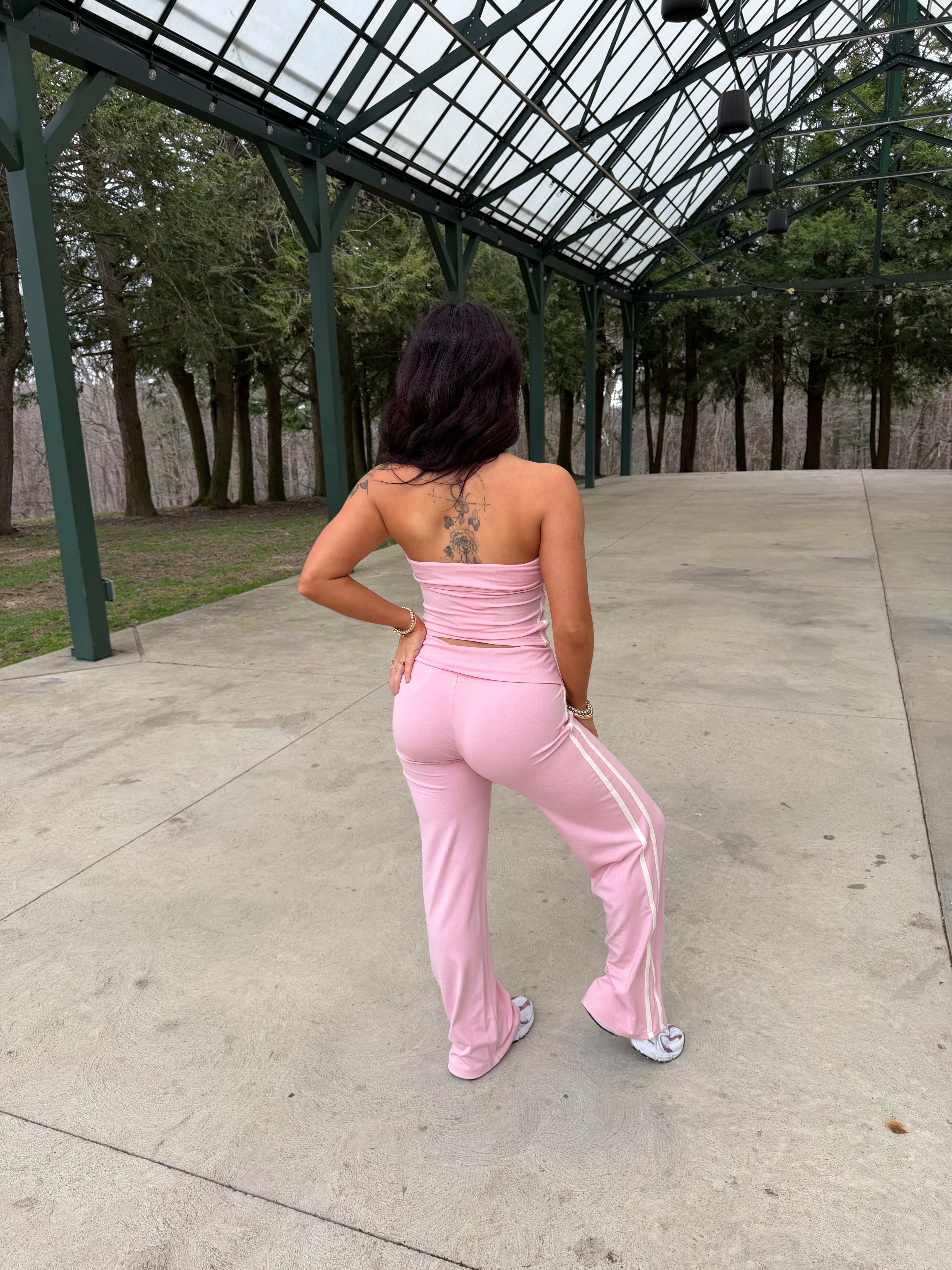 Side Stripe Pink Set (Pant)