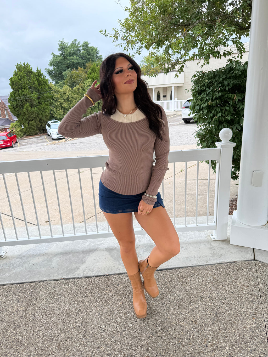 Stretch Sir Denim Skirt