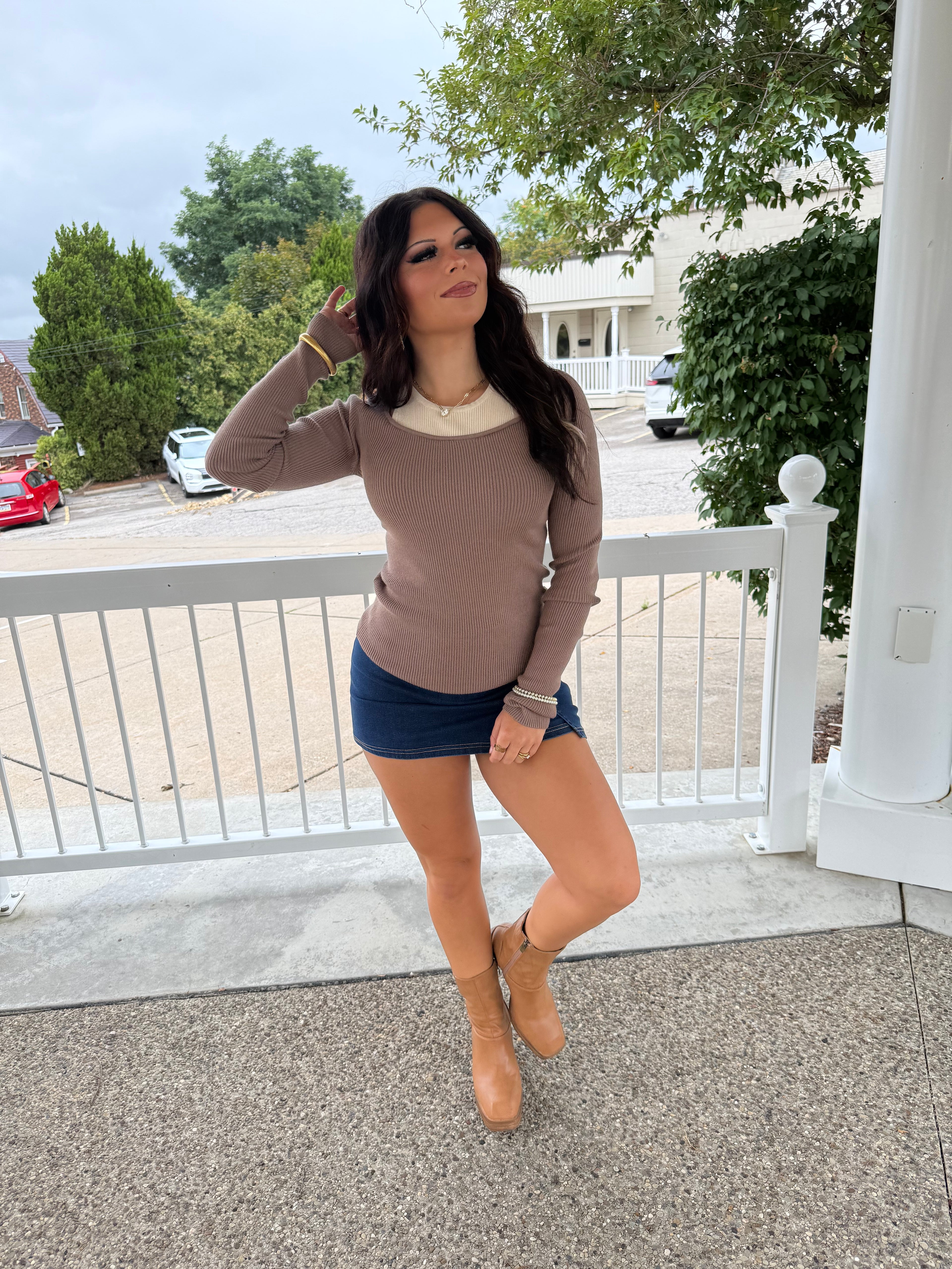 Stretch Sir Denim Skirt