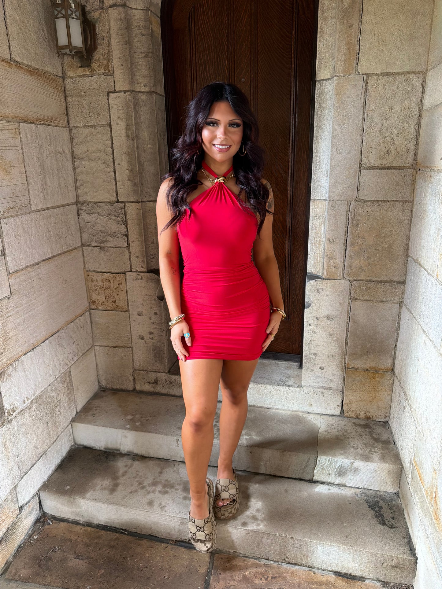 On Miami Time Dress in Red