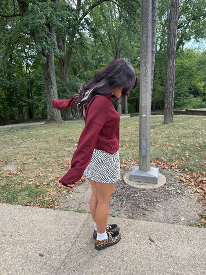 Bout Time Burgundy Cardi