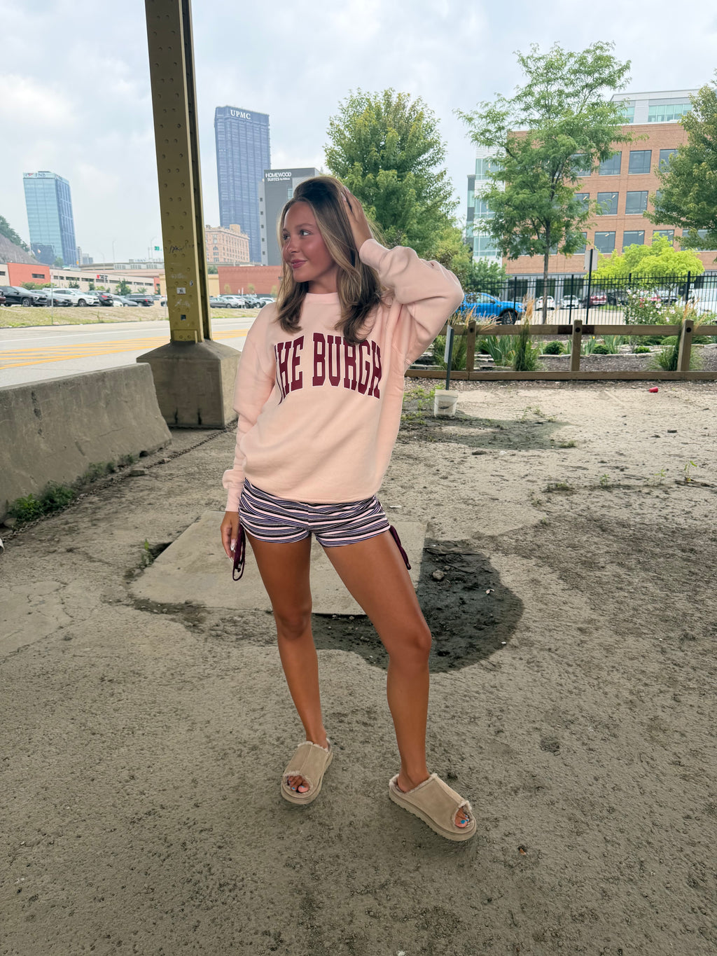 The Burgh 412 Crew Pink/Maroon