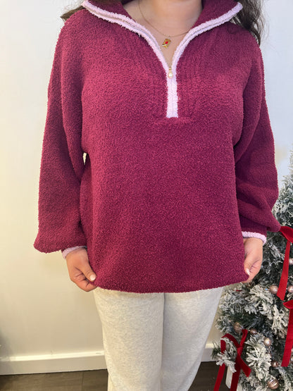 Luna Lover Soft Pullover in Plum