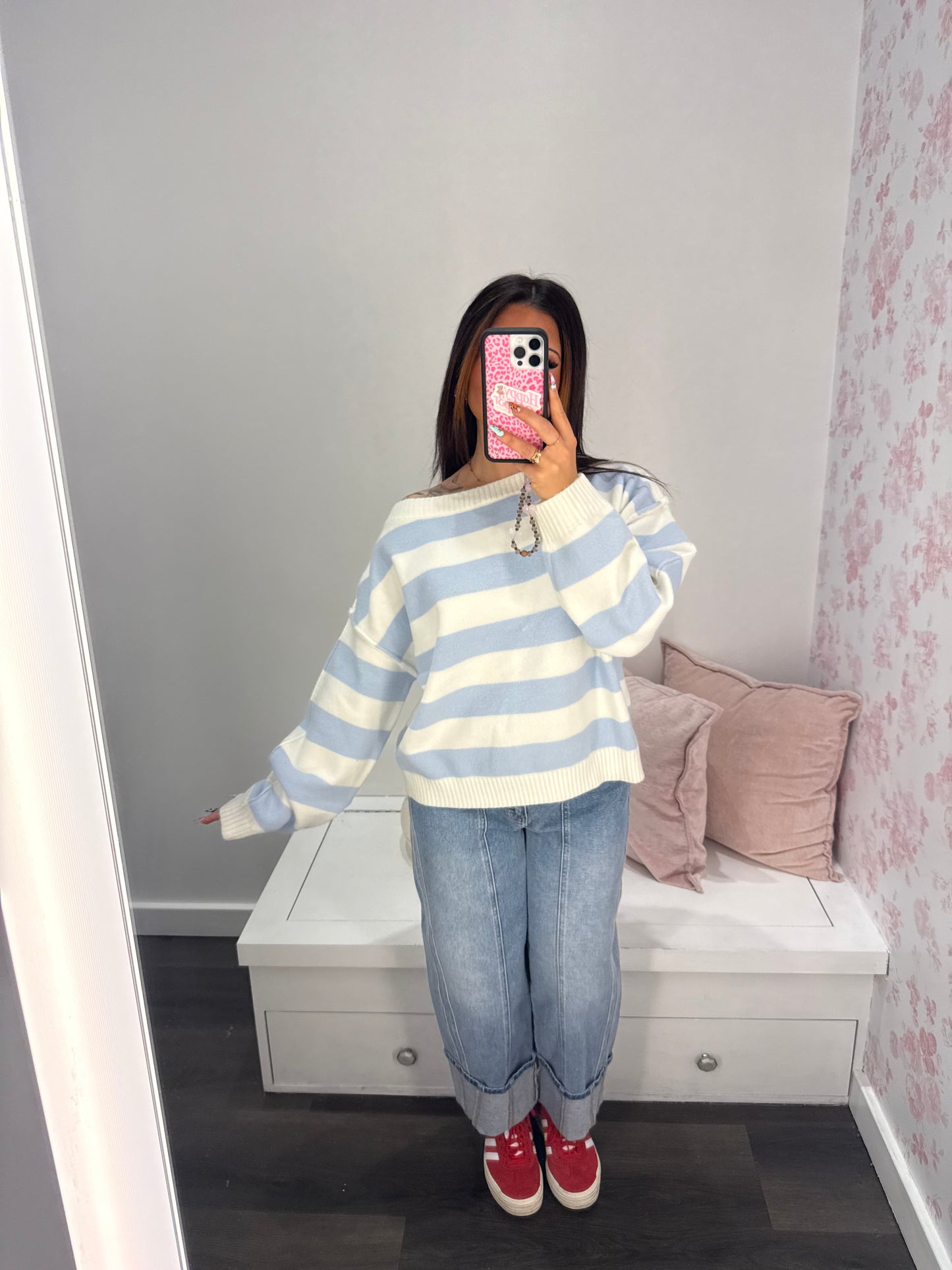 Iris Blues Striped Sweater