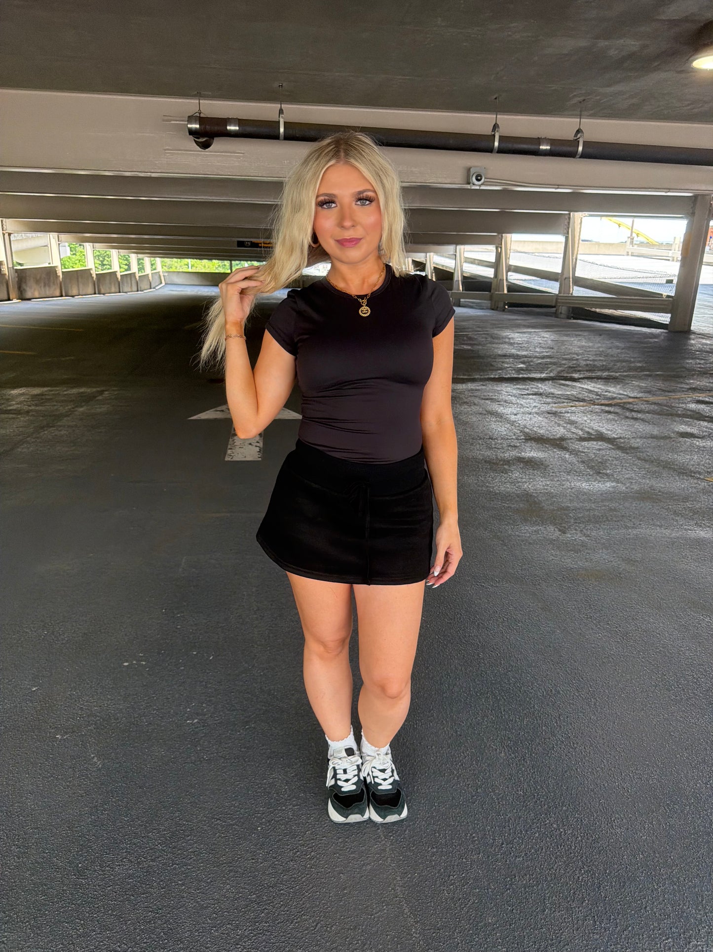 Grounded Sweatskirt in Black