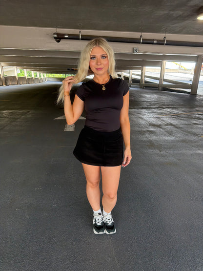 Grounded Sweatskirt in Black