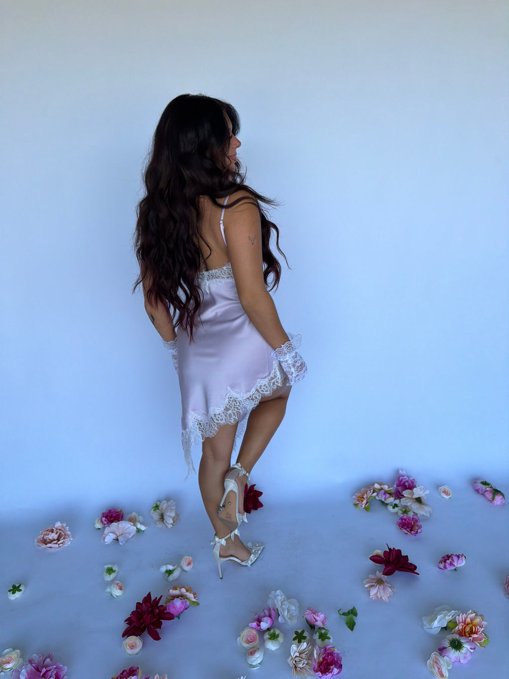 Stupid Song Lace Dress in Lav FINAL SALE