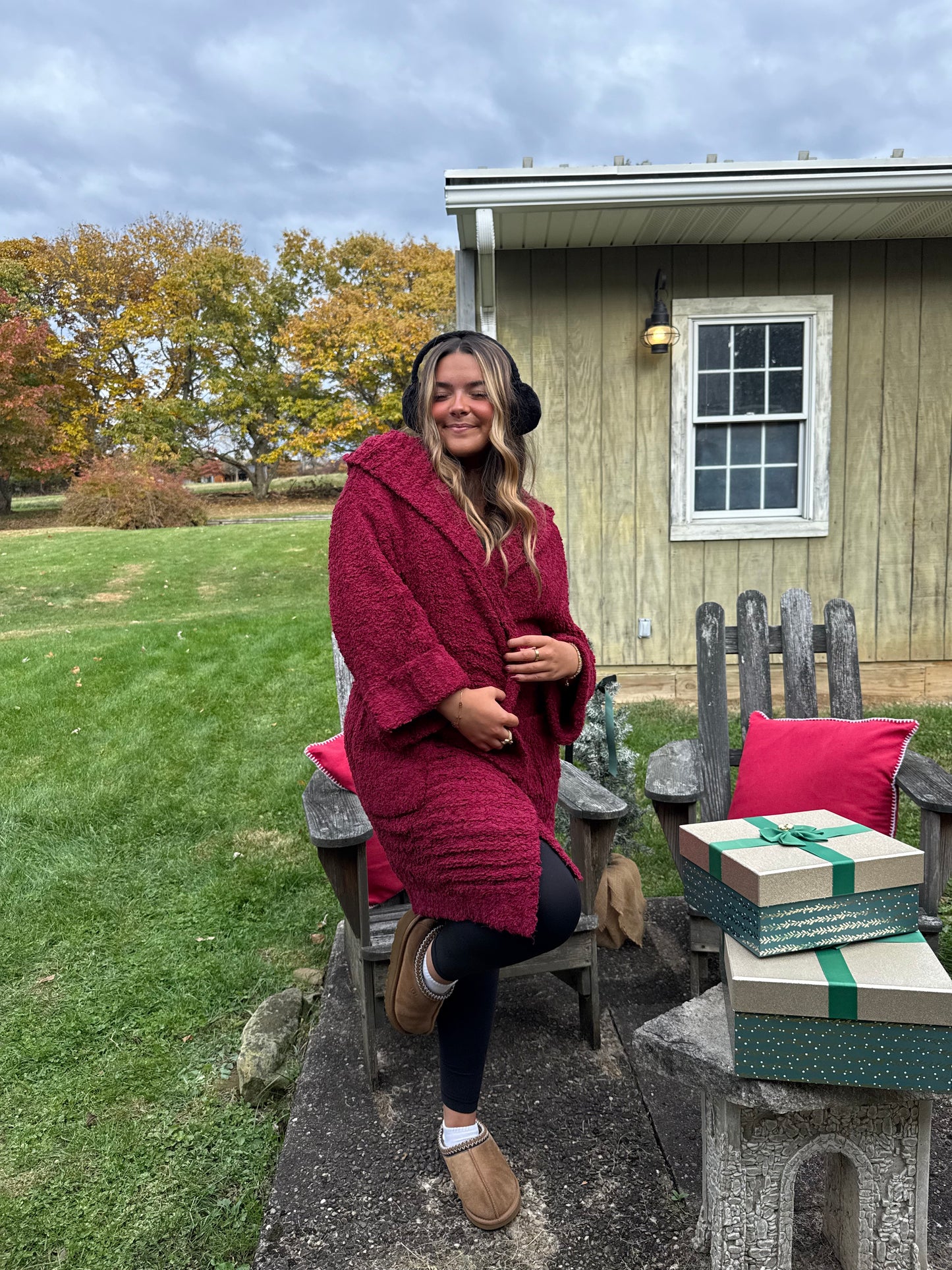 Luxe Blanket Cardi in Sangria