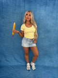 Sugar Scoop Tee in Banana