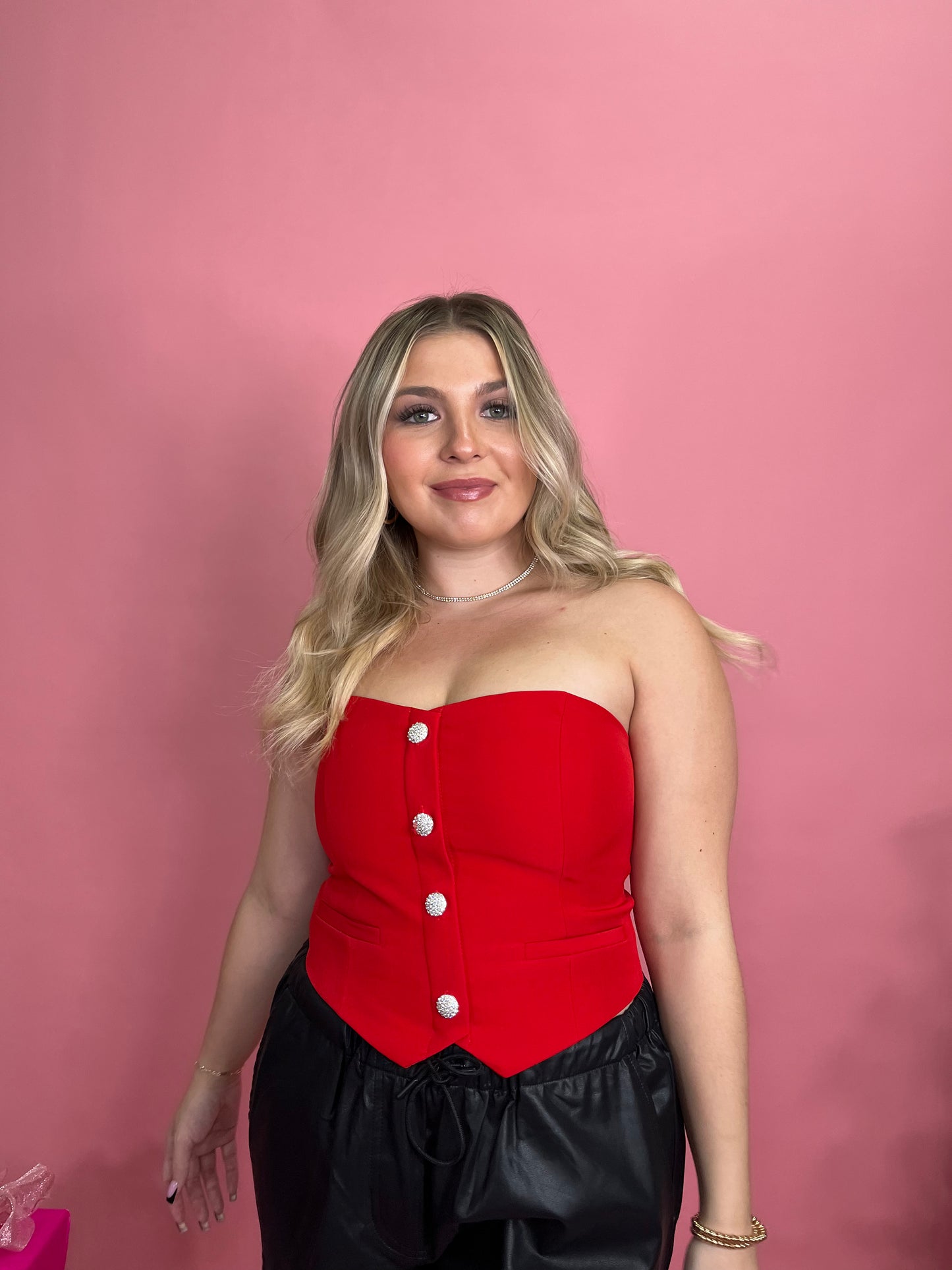 Margret Tube Top in Red