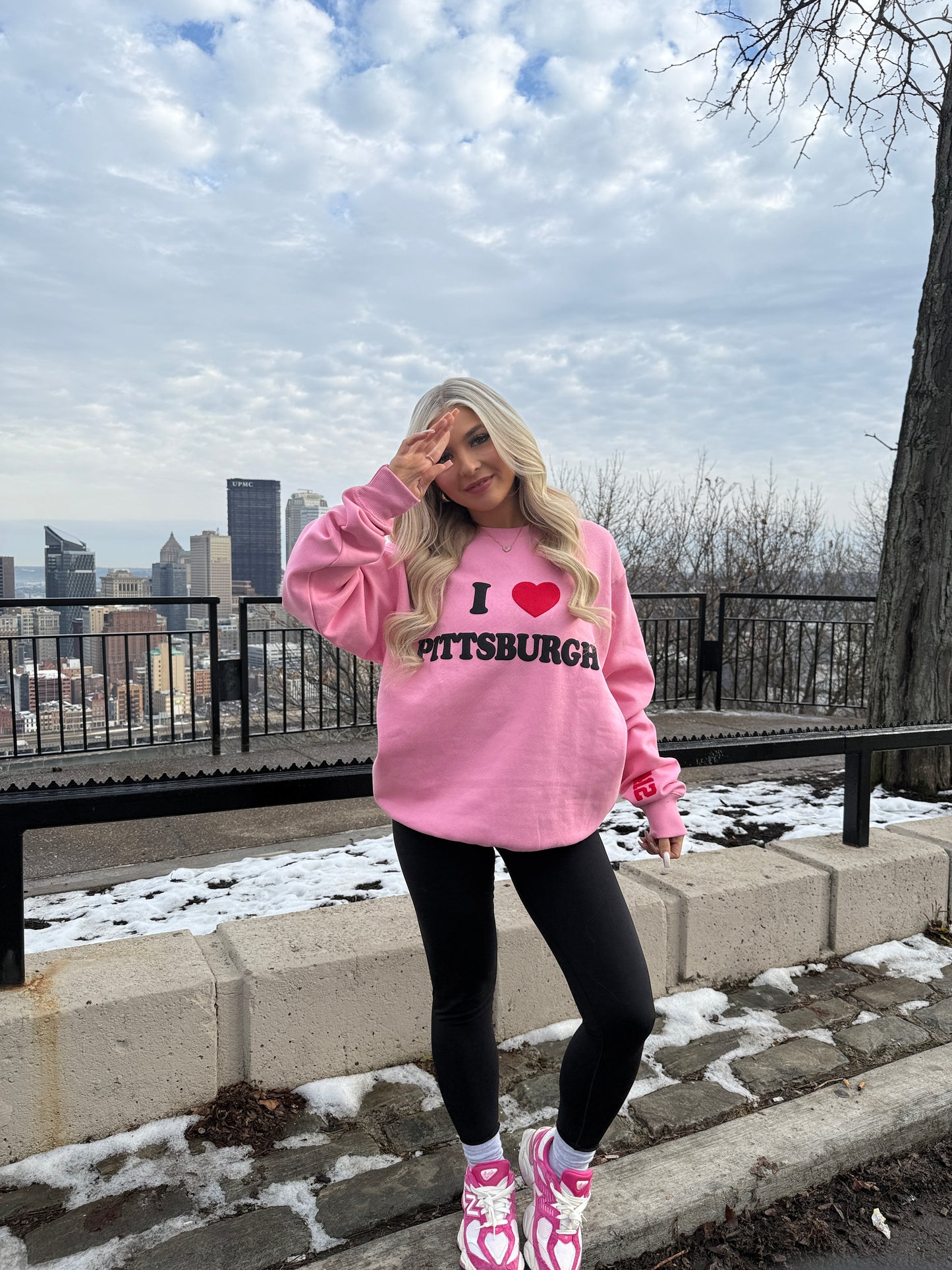 I <3 Pittsburgh Crewneck in Pink
