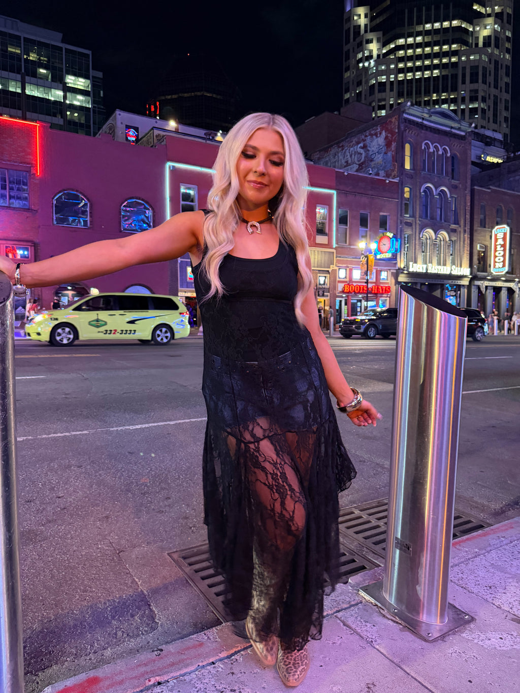 Long Lost Rodeo Lace Maxi in Black