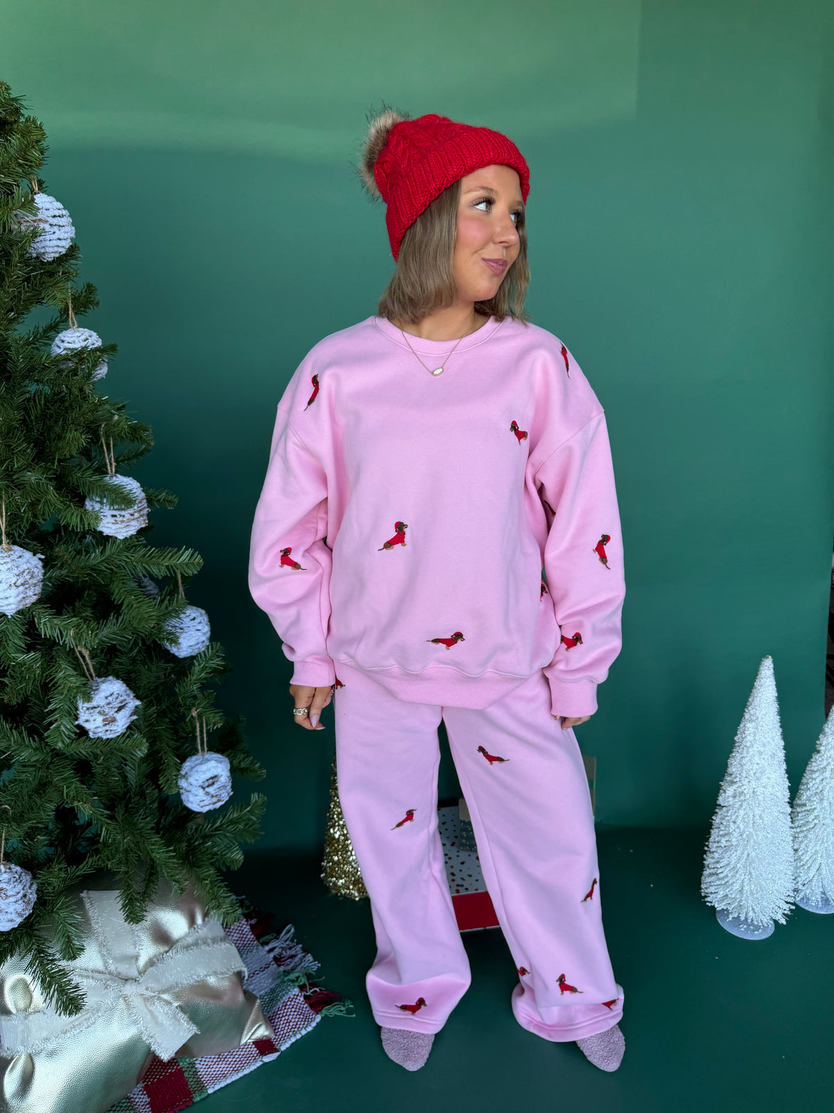 Santa Weenie Pant Pink FINAL SALE