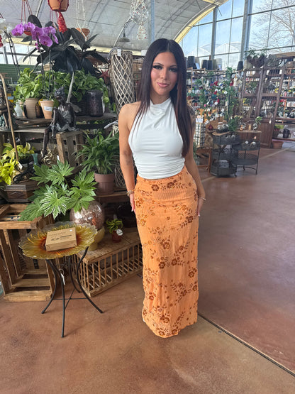 Midnight Sun Skirt in Orange