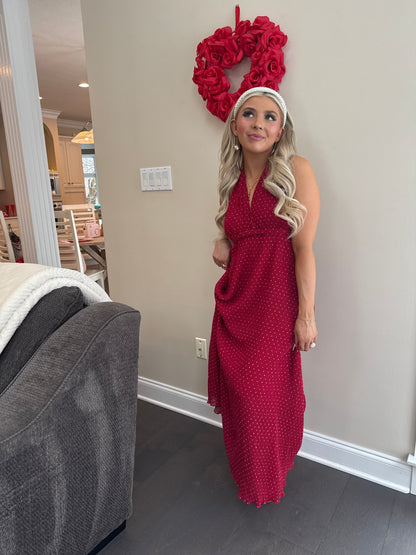 Cherry Liquor Maxi Dress
