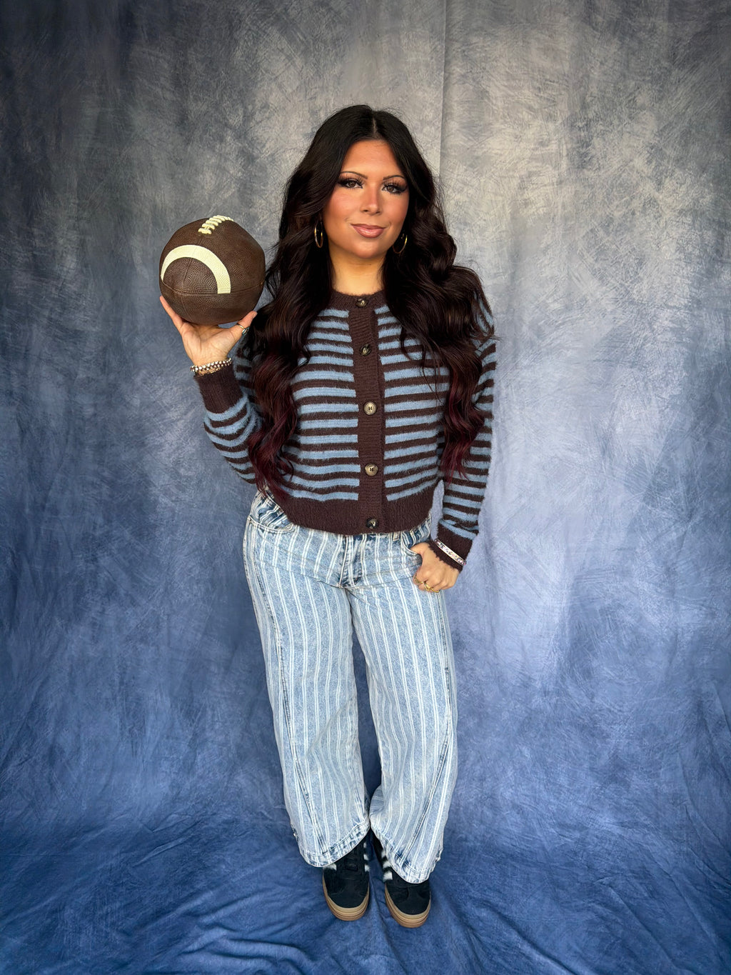 Downtown Fuzzy Sweater in Chocolate