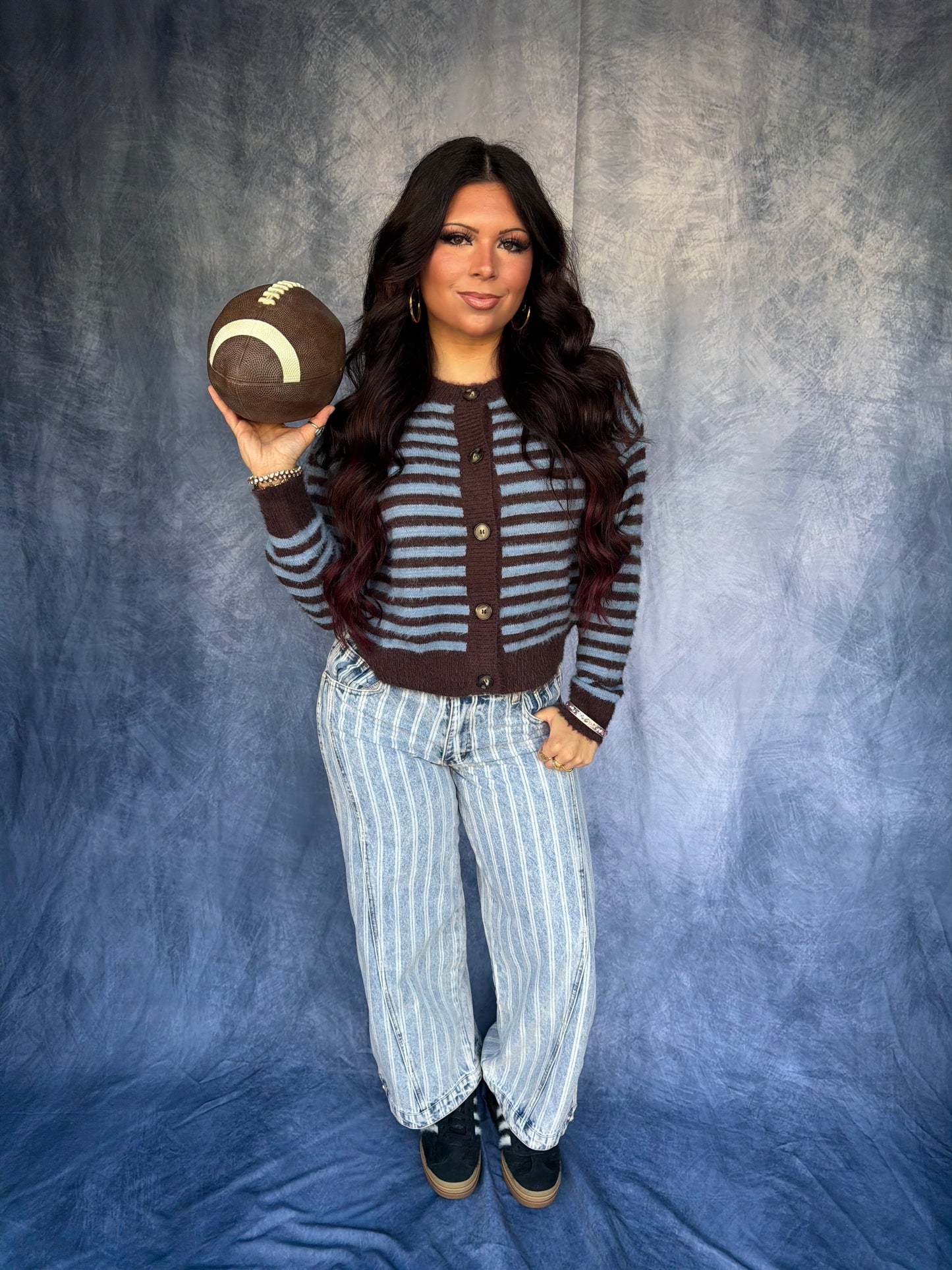 Downtown Fuzzy Sweater in Chocolate