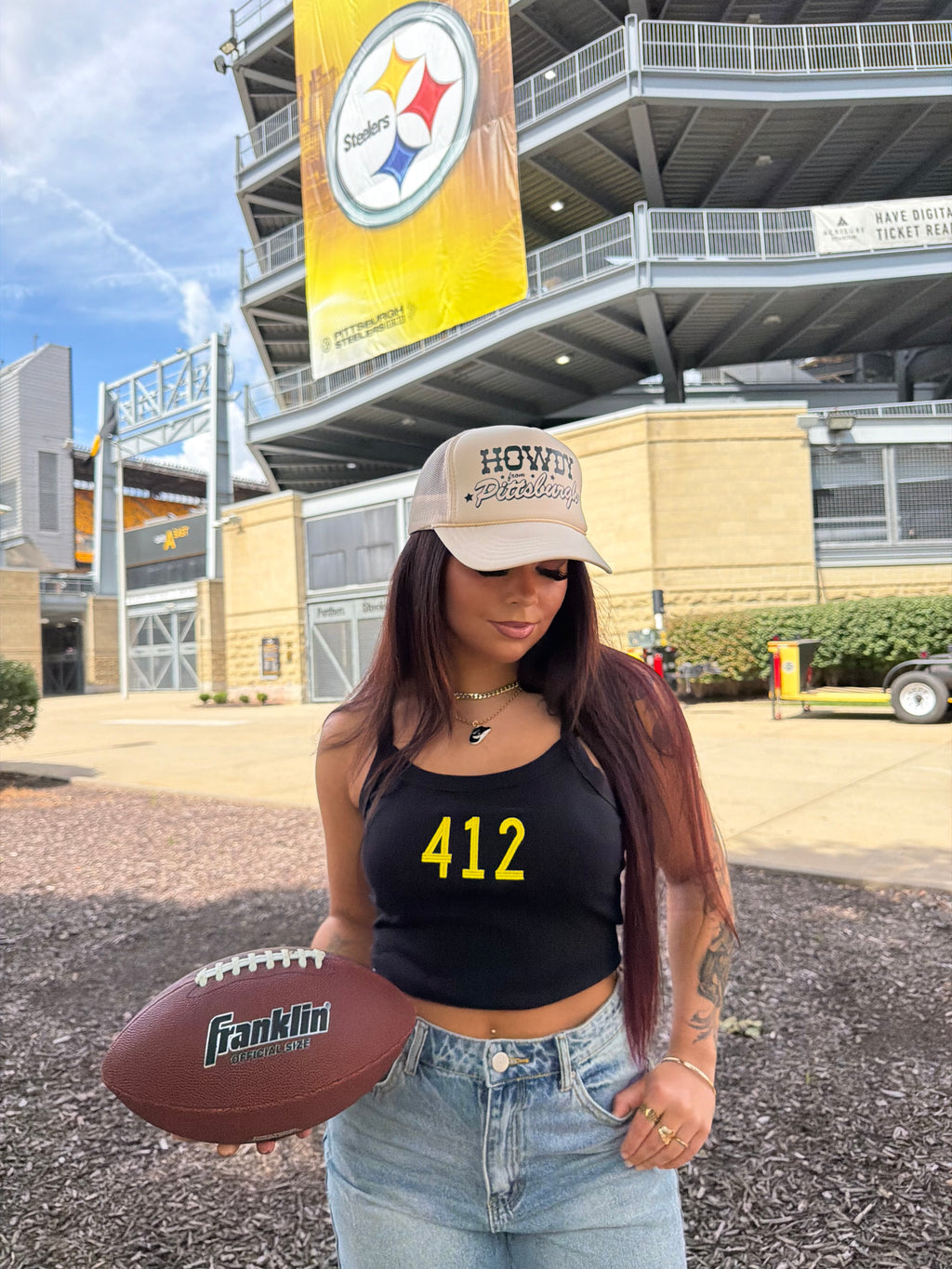 Black & Gold Tank: 412 FINAL SALE