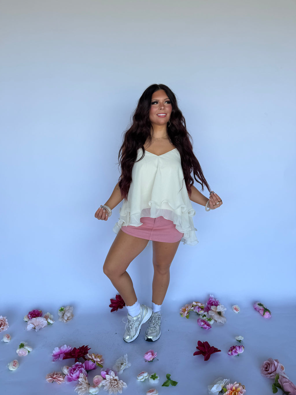 Honeybee Tank in Cream FINAL SALE