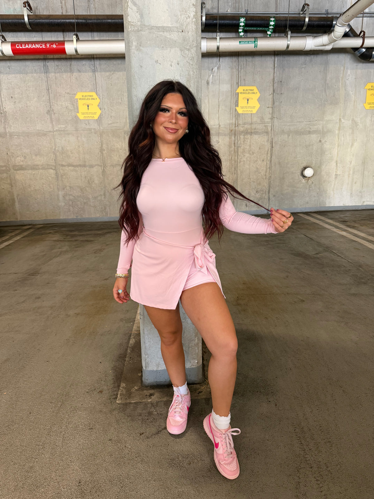 Daffy Pale Pink Active Dress