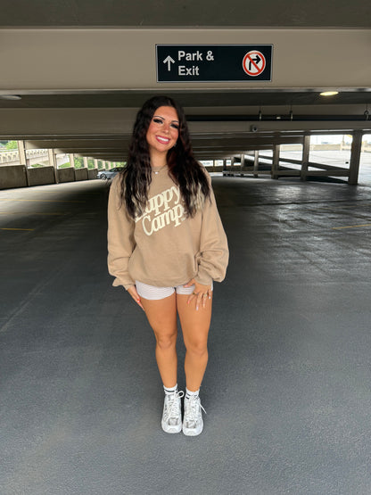 Happy Camp3r Oatmeal Crewneck