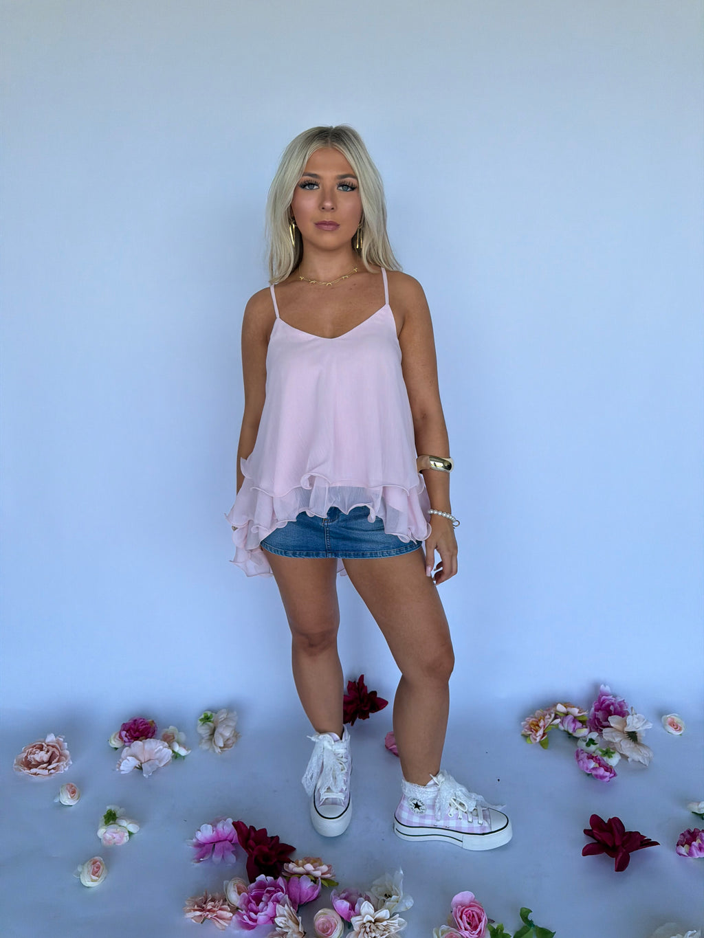 Honeybee Tank in Blush FINAL SALE