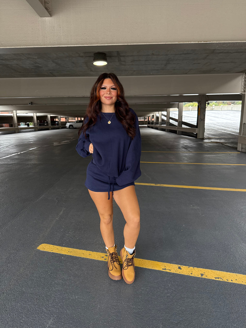 Grounded Sweatskirt in Navy