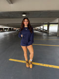 Grounded Sweatskirt in Navy