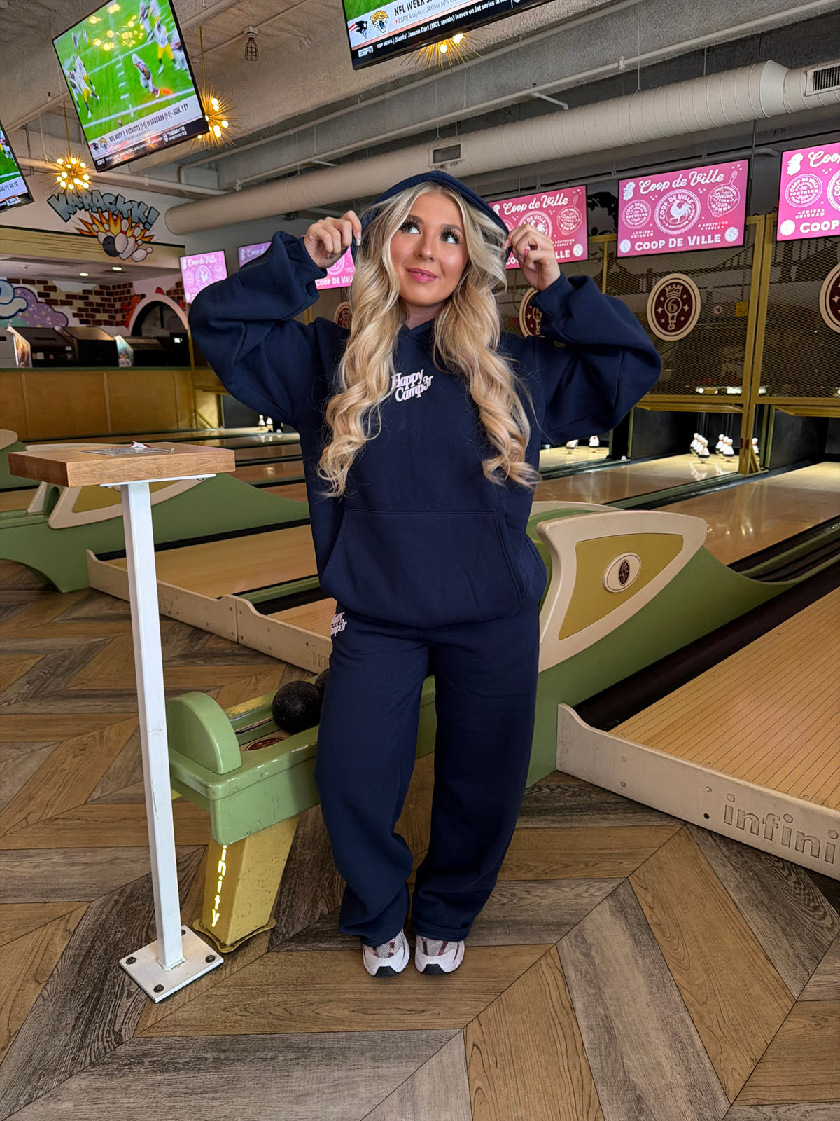 Happy Camp3r Puff Series Hoodie Navy