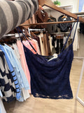 Floral Cowl Cami in Navy