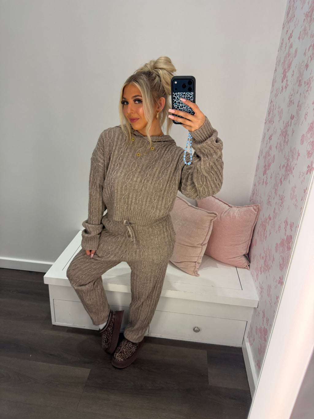 Alo Vera Sweater Set in Taupe SOLD TOGETHER