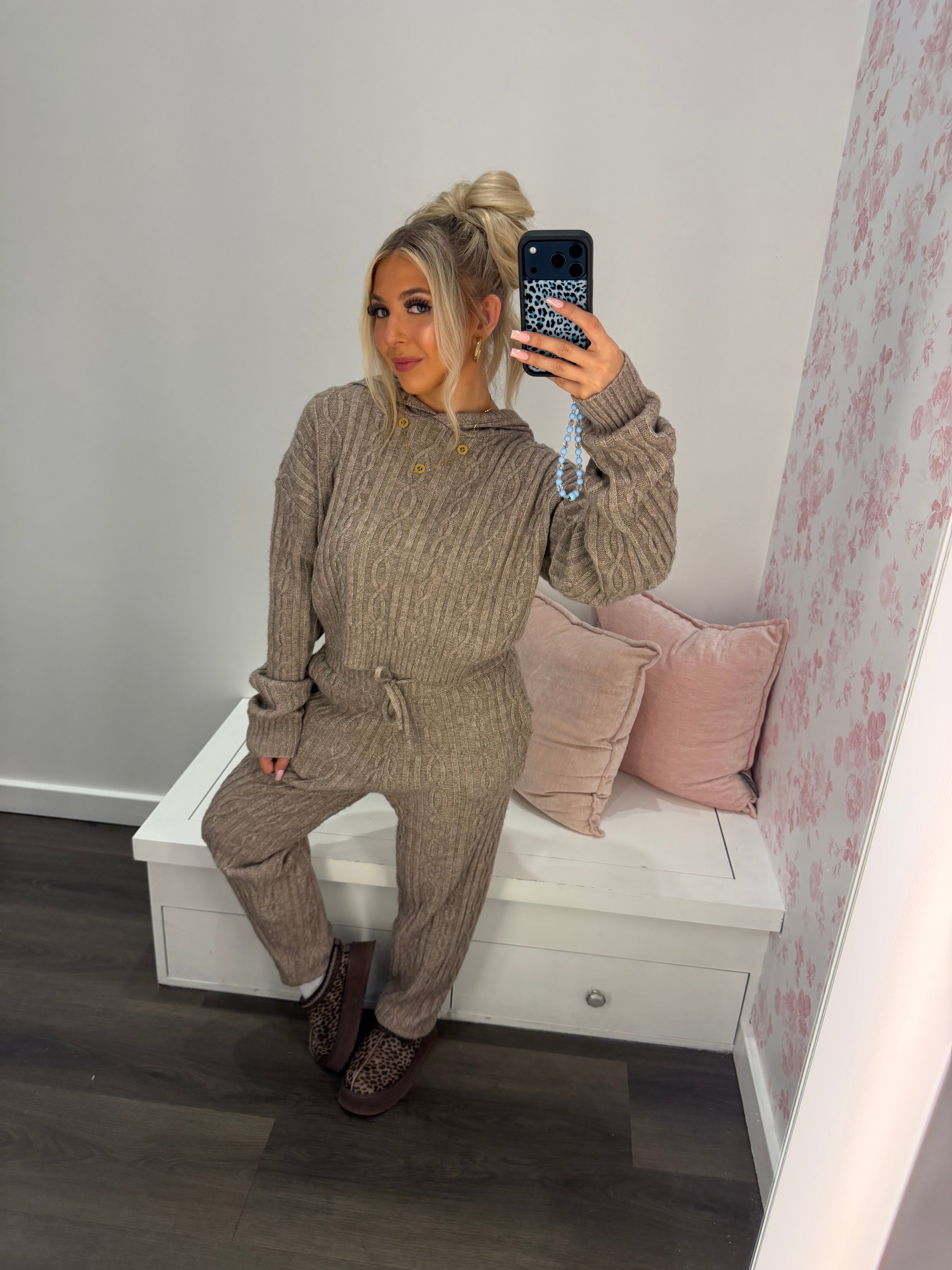 Alo Vera Sweater Set in Taupe SOLD TOGETHER