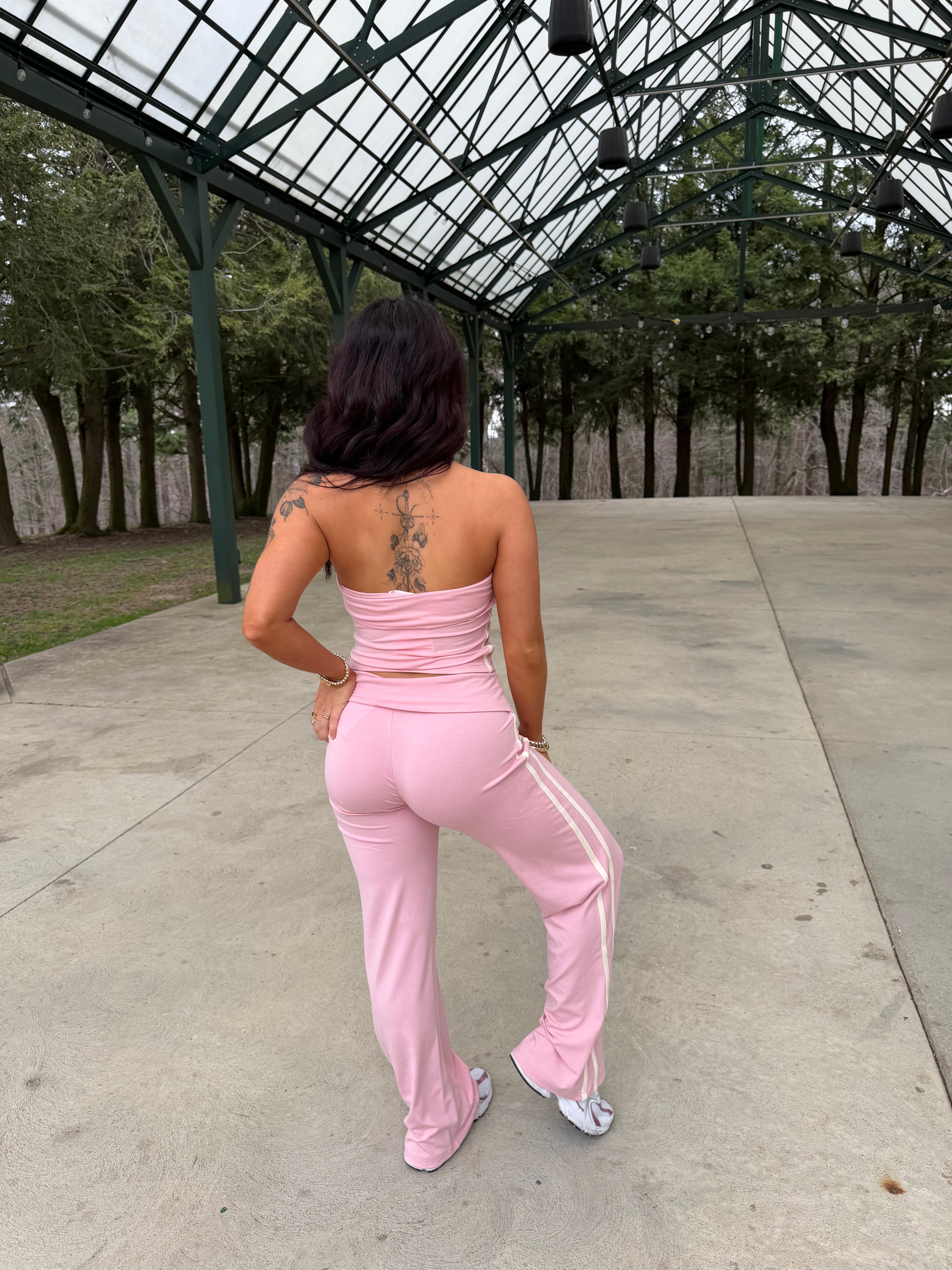 Side Stripe Pink Set (Pant)