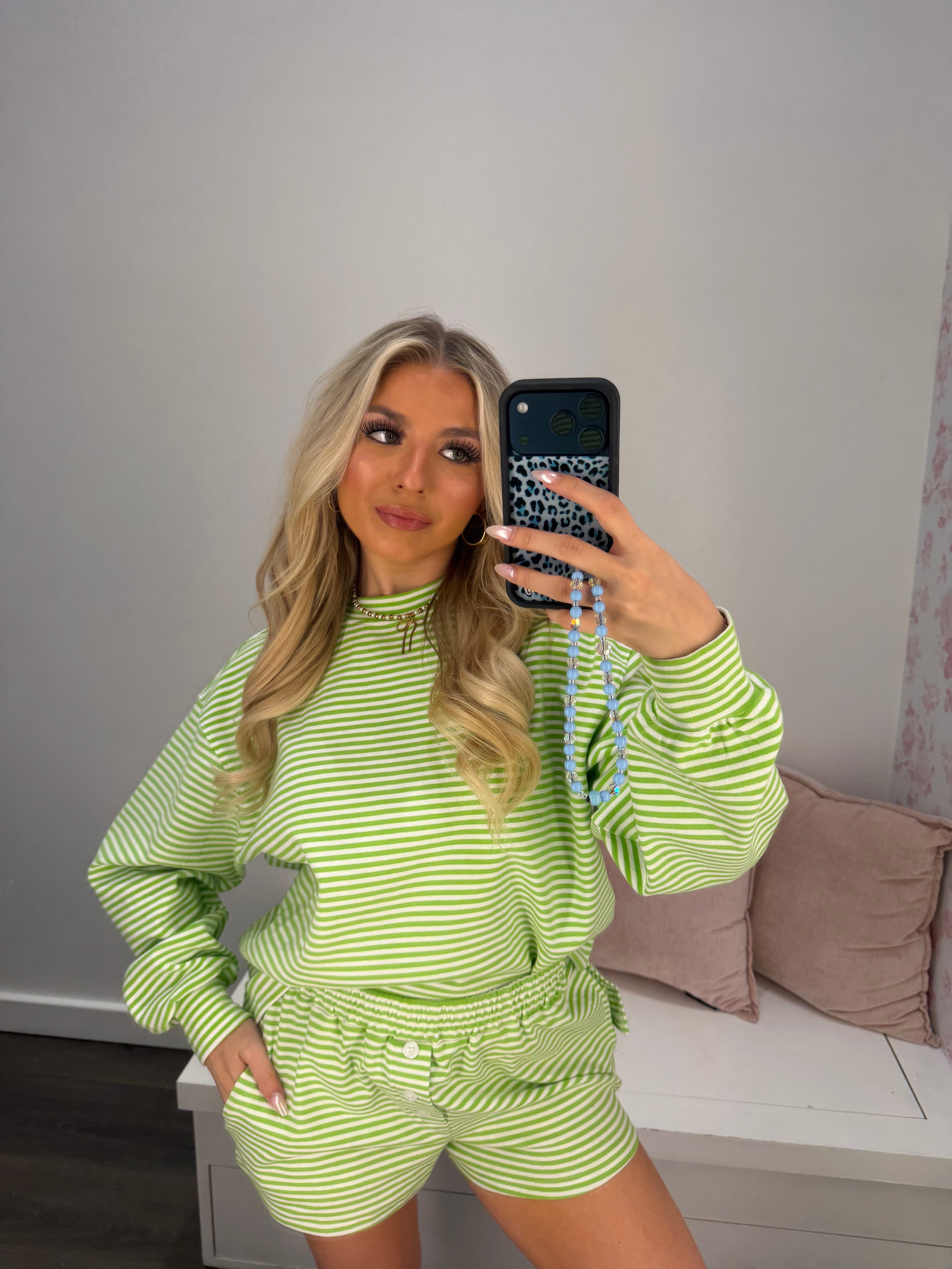 Lucky Love Stripe Set (SHORTS)