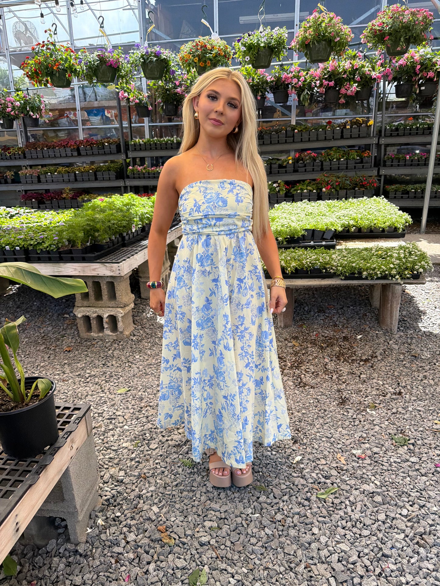 Porcelain Baby Blue Maxi Dress