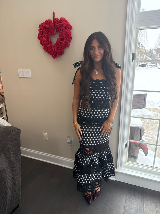 Ribboned Romance Polka Dress