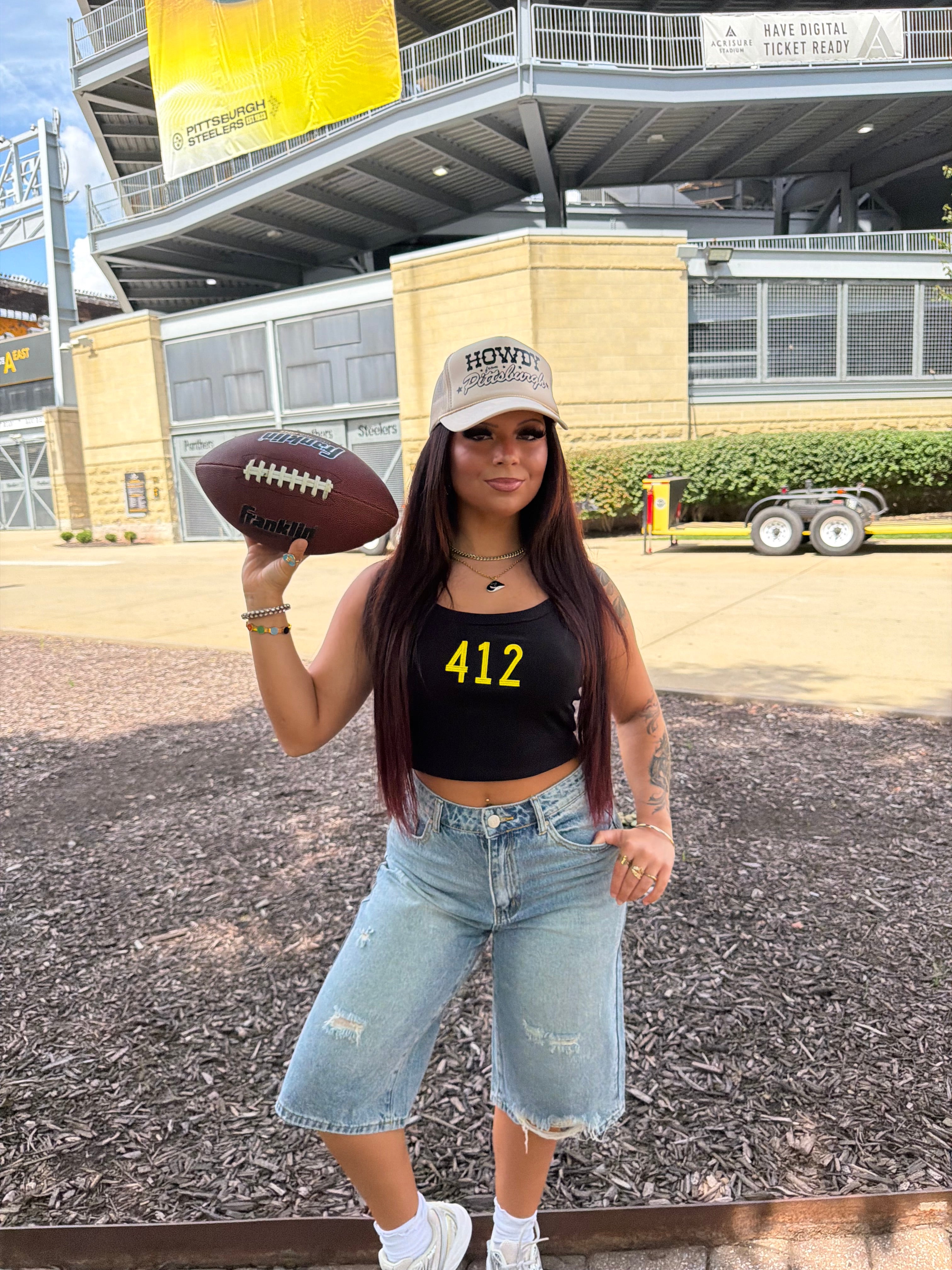 Black & Gold Tank: 412 FINAL SALE