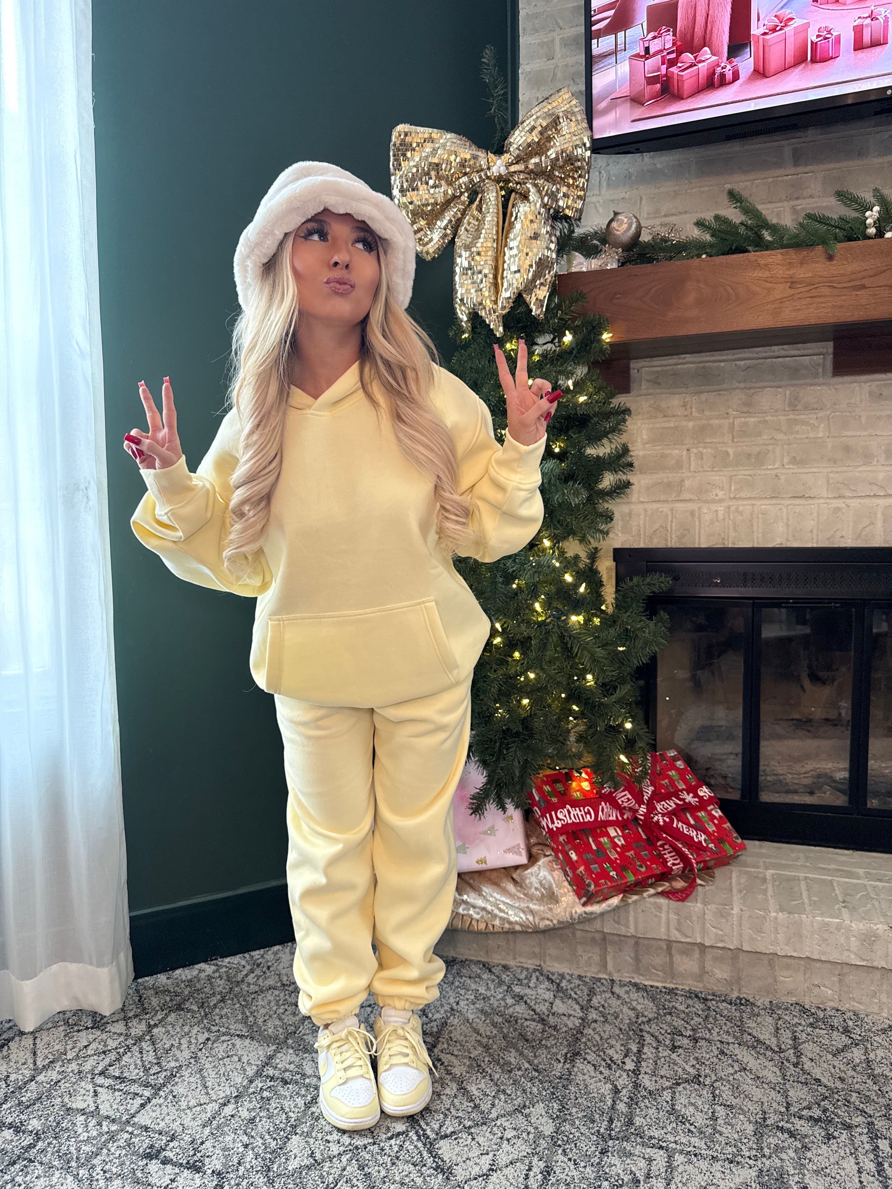 So Fetch Hoodie In Pale Yellow