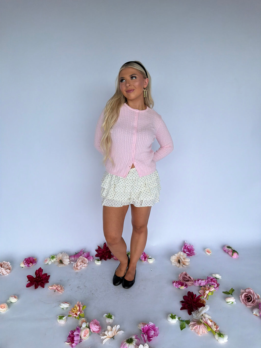 Hopeful Polka Shorts in White