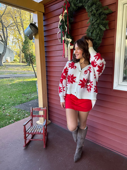 Merry Snowflake Oversized Cardi