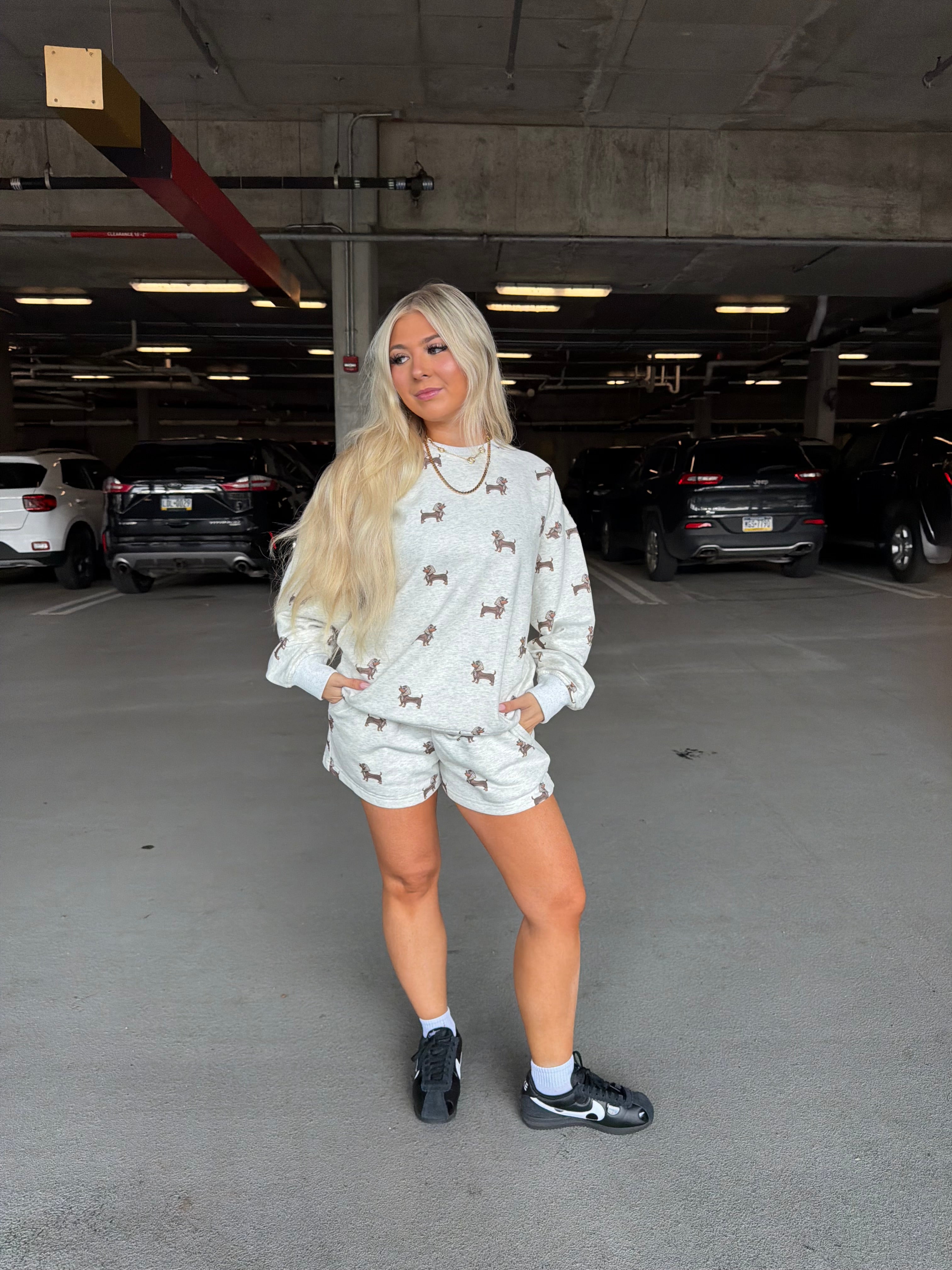 Multi Leopard Weenie Shorts Grey