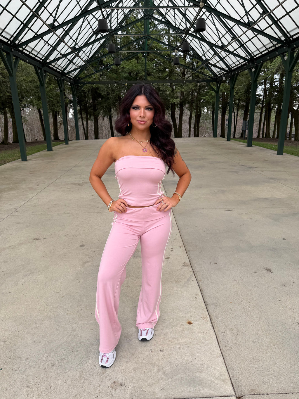 Side Stripe Pink Set (Pant)