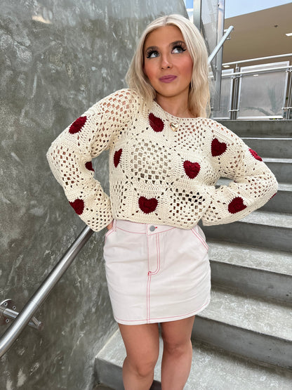 Crochet Kissing Sweater