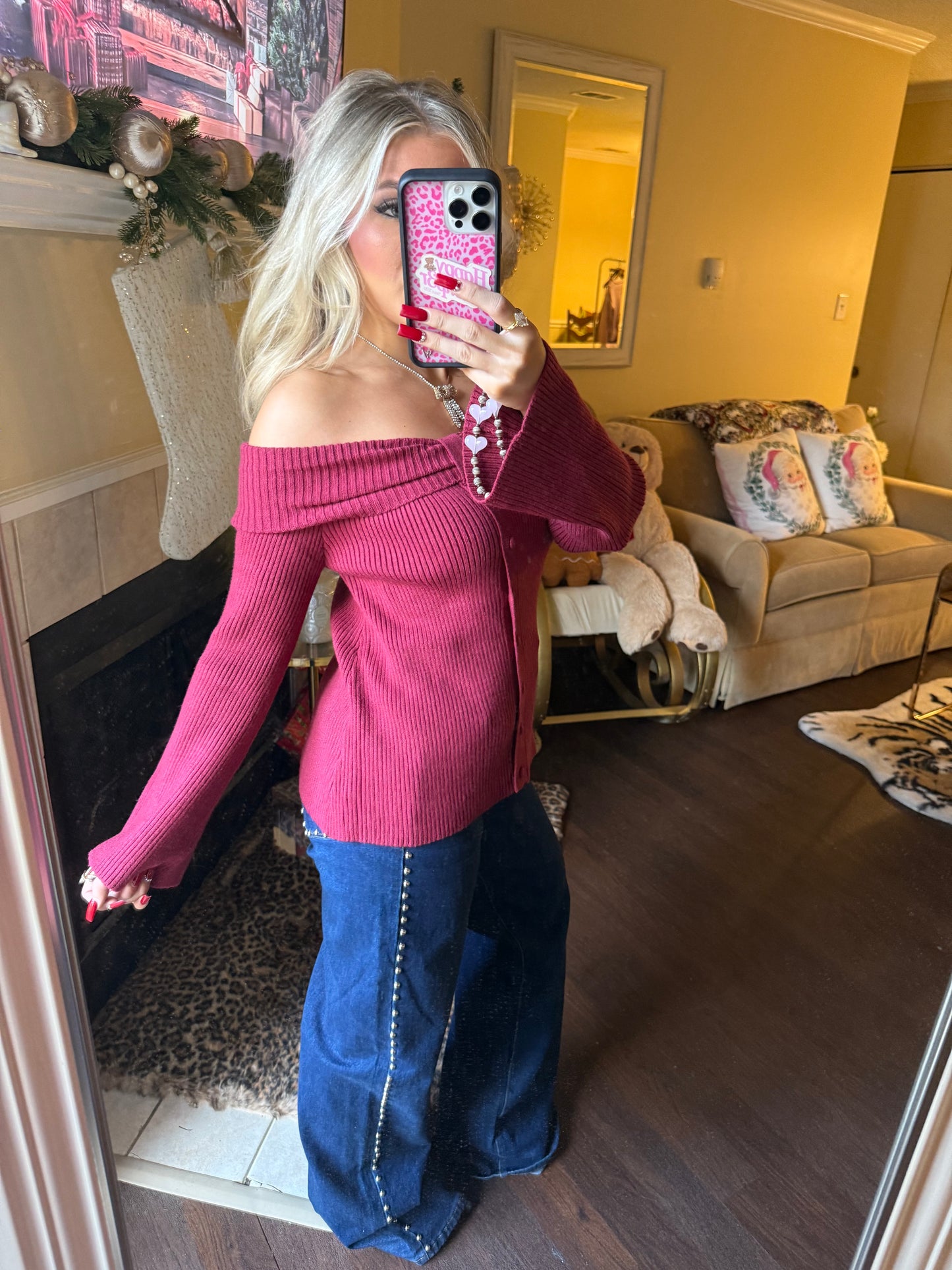 Studded Belle Denim in Dark