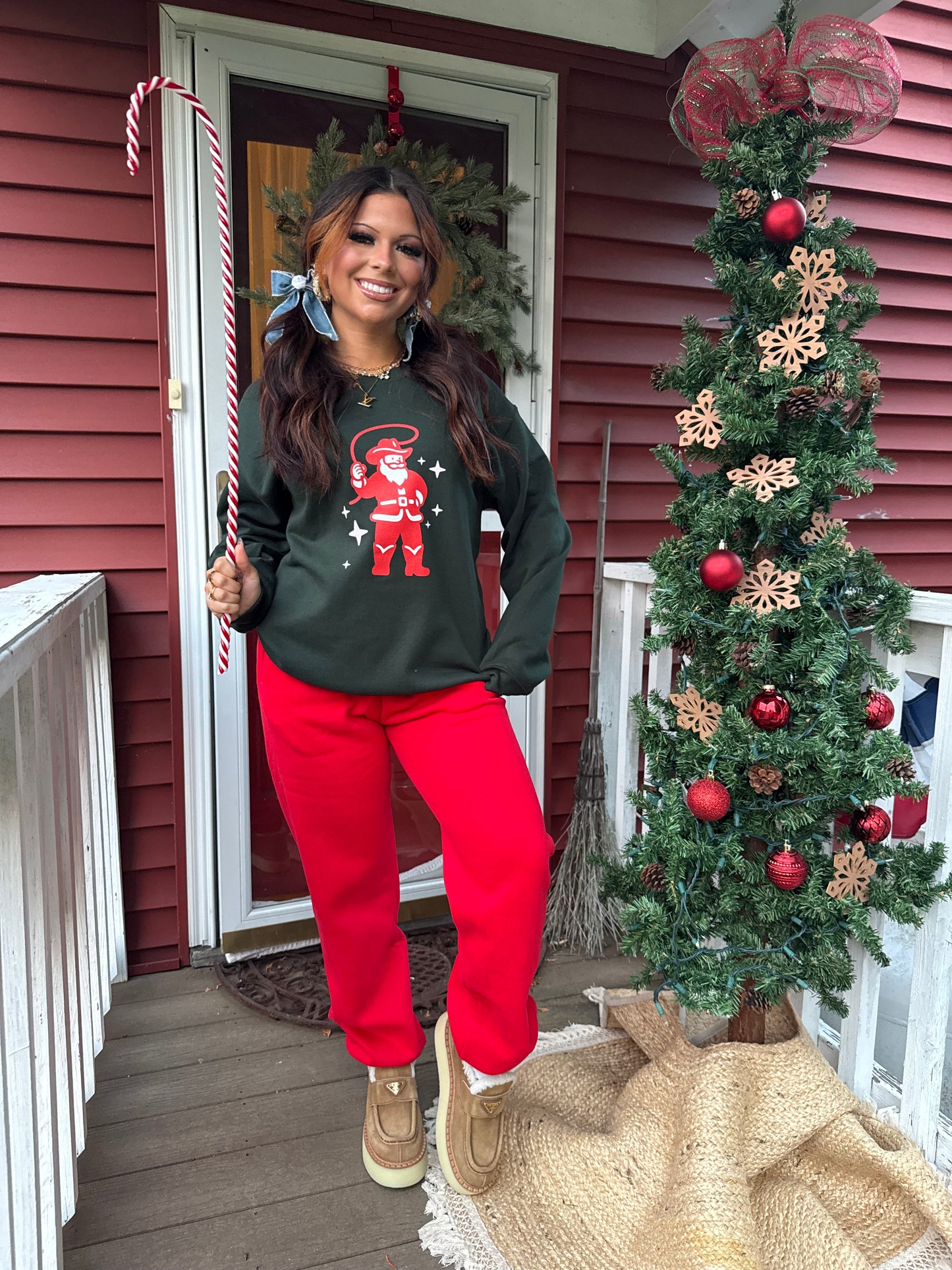 Santa, I Want A Cowboy Crewneck