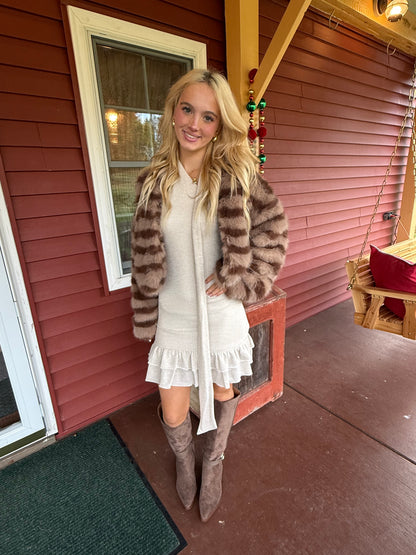 Caramel Macchiato Fur Coat