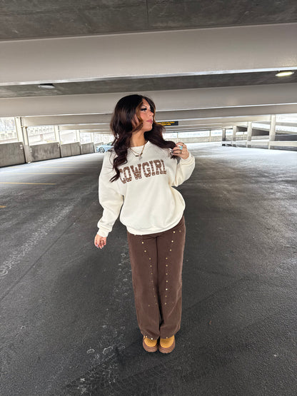 Cowgirl Rhinestone Crewneck