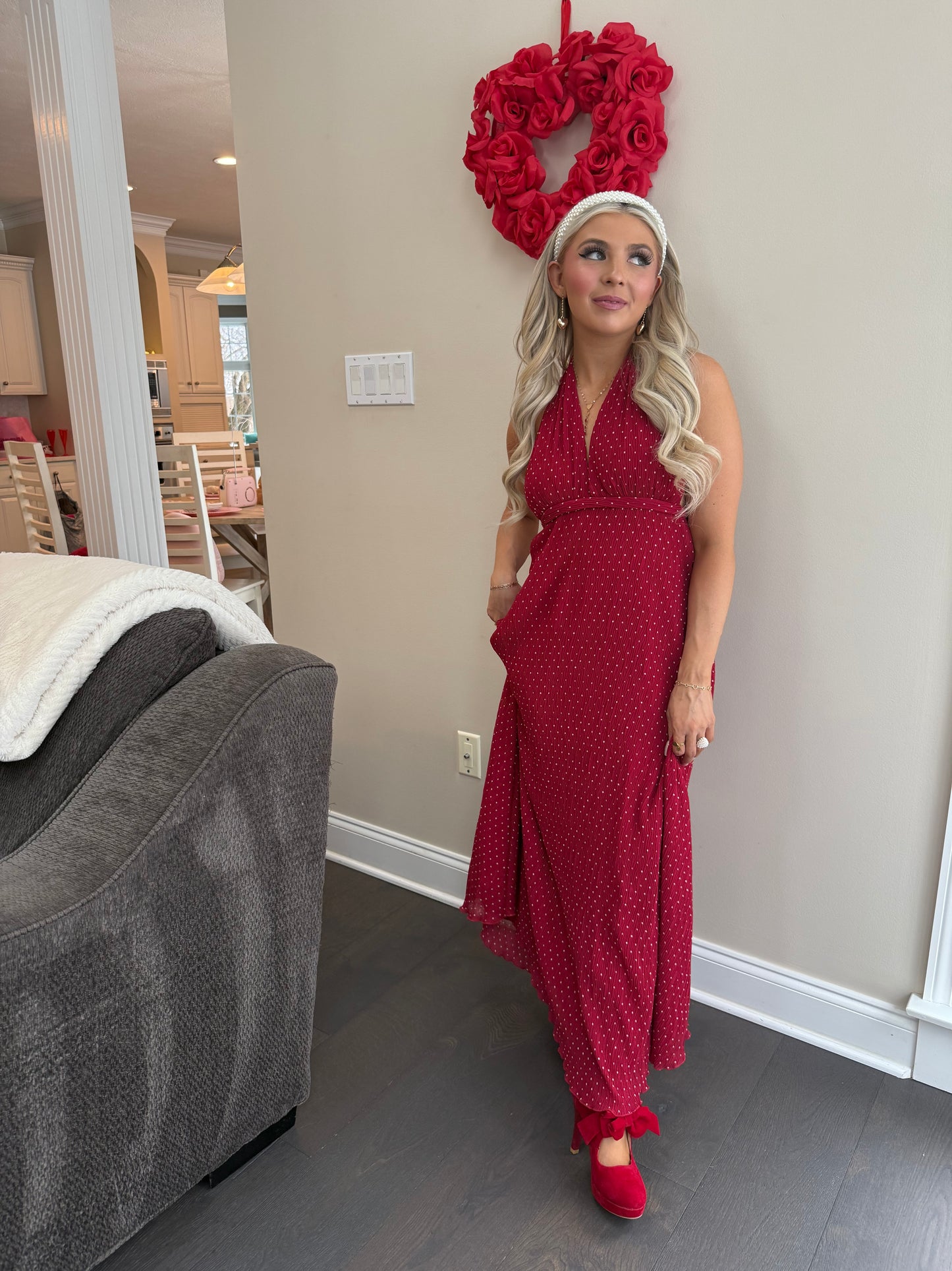 Cherry Liquor Maxi Dress