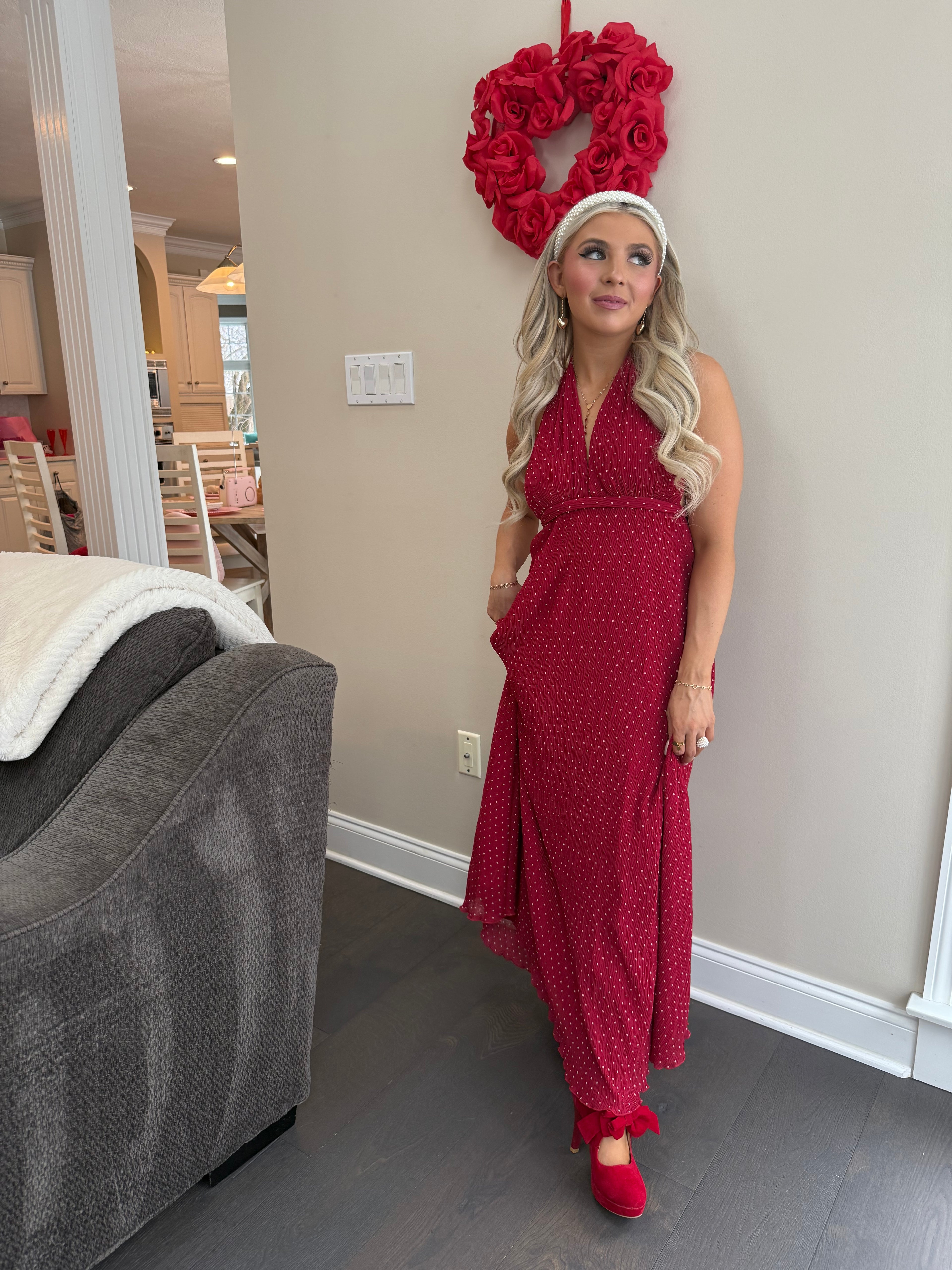 Cherry Liquor Maxi Dress