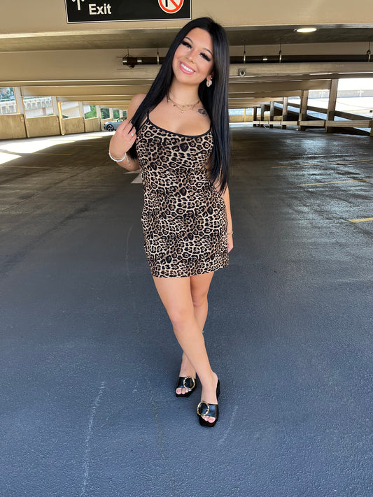 Mini Dress in Leopard